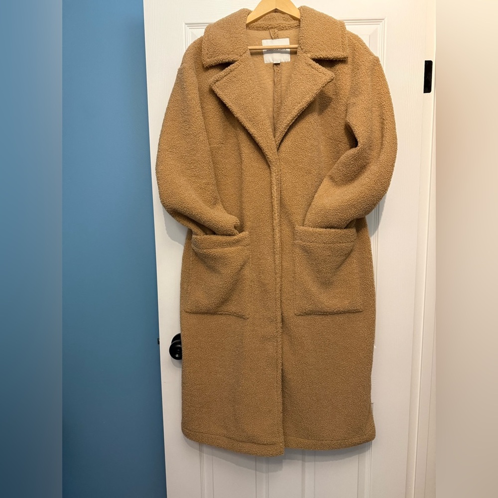 New American Eagle Outfitters Camel Teddy Jacket